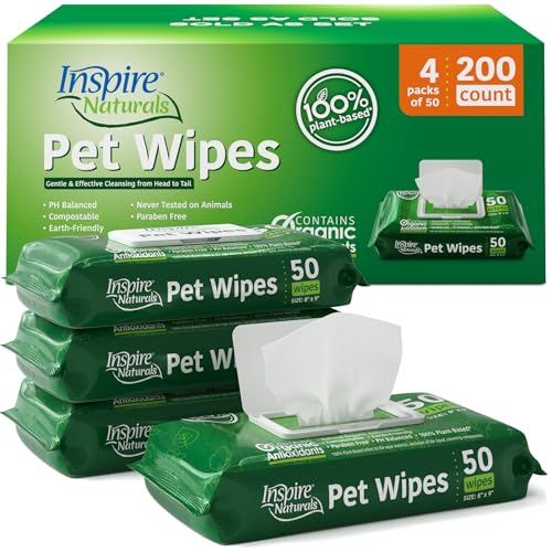 Inspire Naturals Pet Wipes (200ct - 4 Pack)