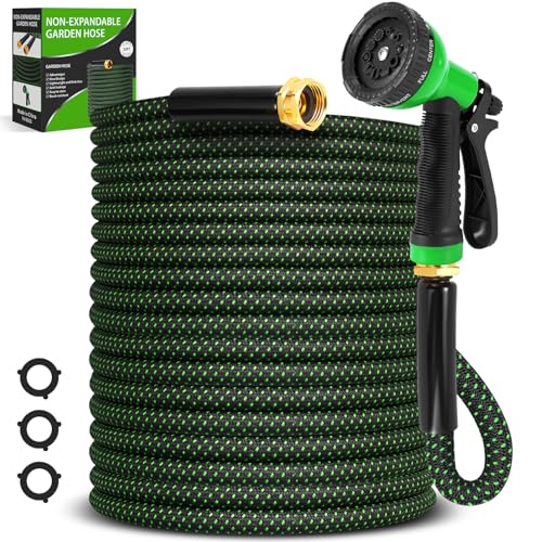 Advinski Garden Hose 50ft Flexible with Nozzle
