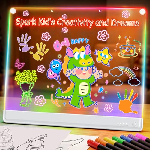 Giuuolez LED Doodle Glow Drawing Tablet