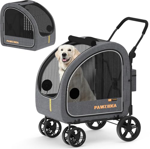 PAWZIDEA Large Dog Stroller with Carrier