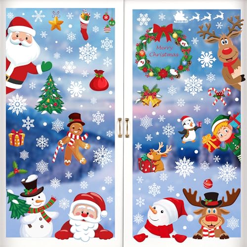 Traplace Christmas Window Clings and Decorations