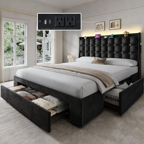 YITAHOME Queen Bed Frame with Storage