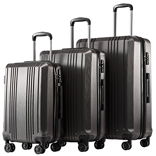 Coolife Expandable Luggage Set with TSA Lock