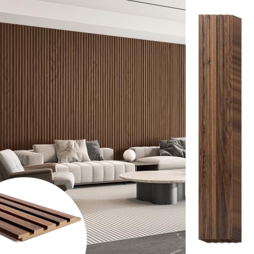 Art3d Wood Slat Panels, Walnut