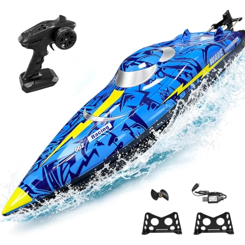 Eterfun High-Speed RC Boat with LED Lights