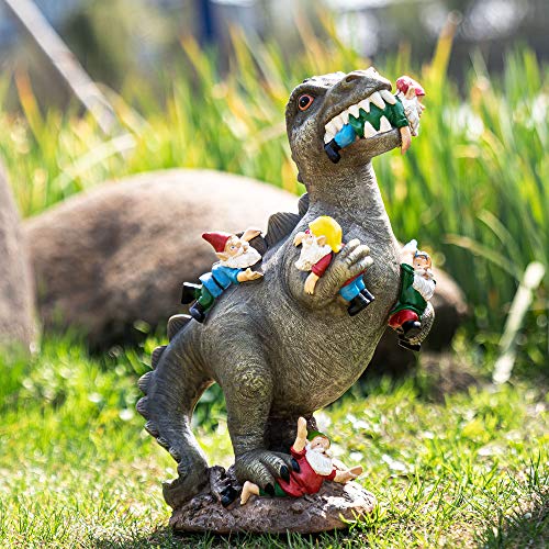 SOWSUN Dinosaur Gnomes Garden Statues