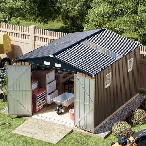 BreezZ 10x12ft Metal Garden Storage Shed