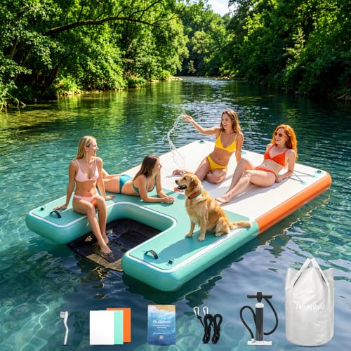HeySplash Inflatable Floating Dock 8x6ft