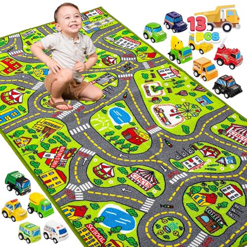JOYIN Kids Play Rugs with Vehicles