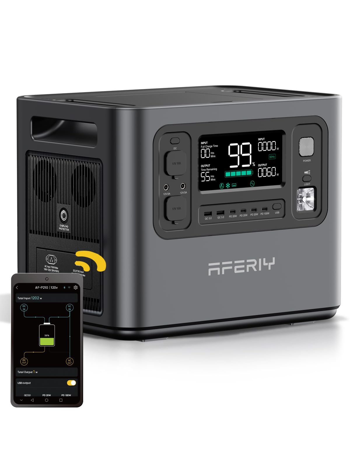 AFERIY Portable Power Station 2400W 2048Wh