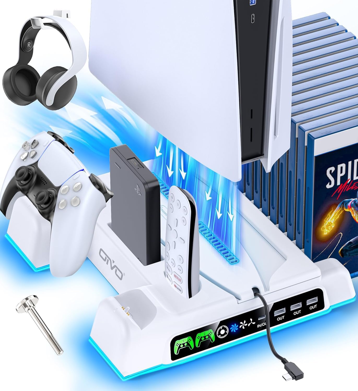 PS5 Stand and Cooling Station with Charger