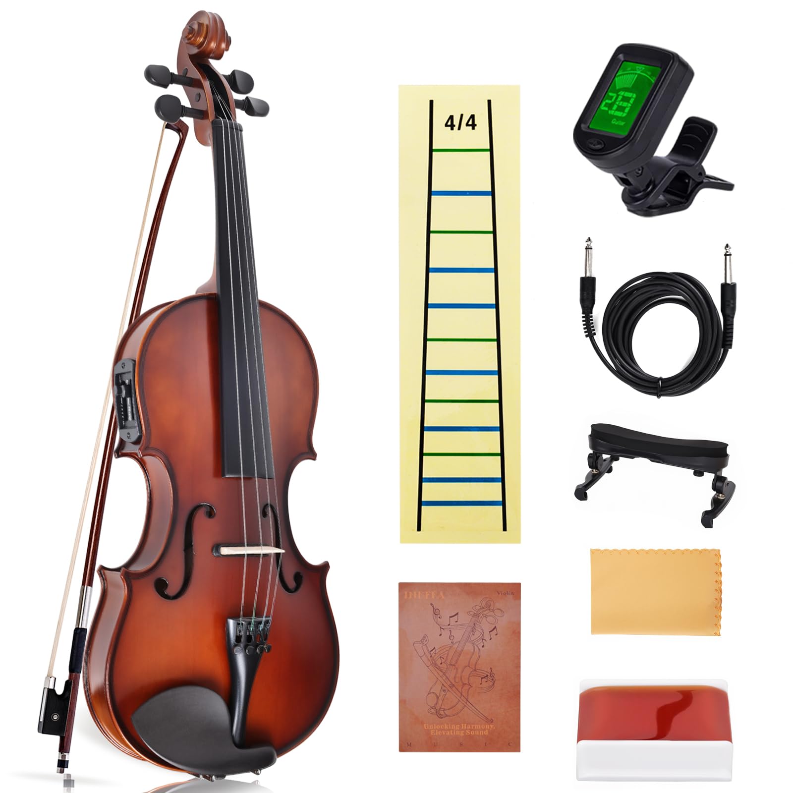 Electric/Acoustic Violin with Ebony Accessories