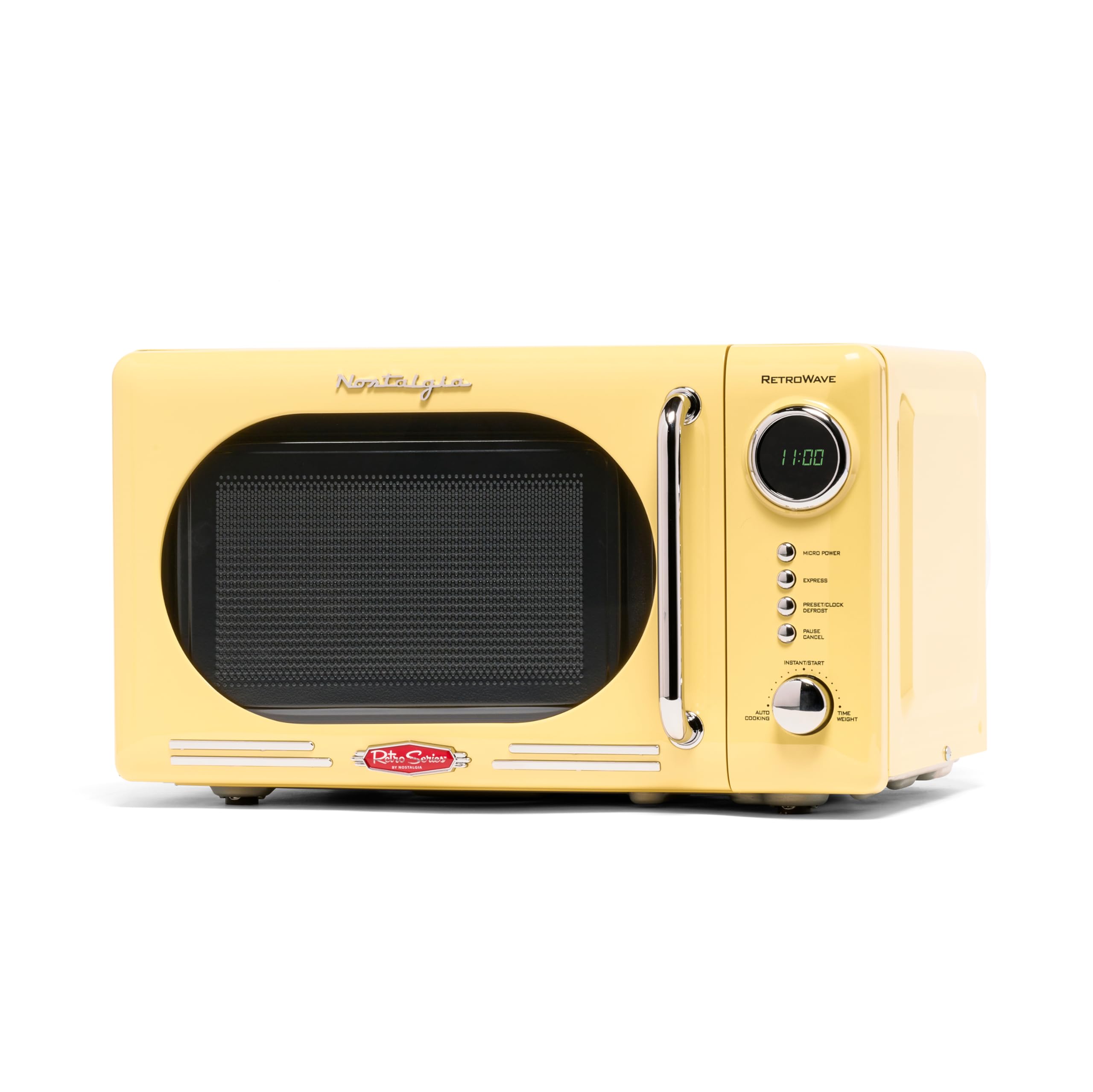 Nostalgia Retro Yellow Compact Microwave Oven