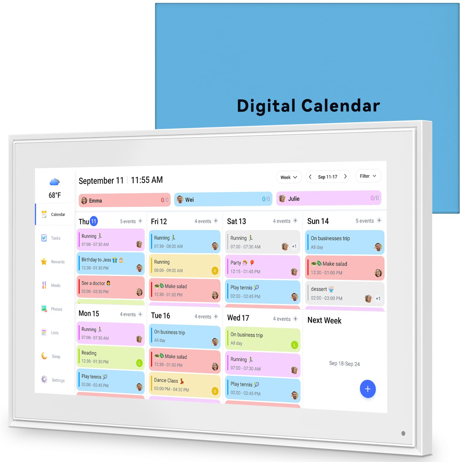 BQQJDD 15.6" Digital Calendar & Smart Planner