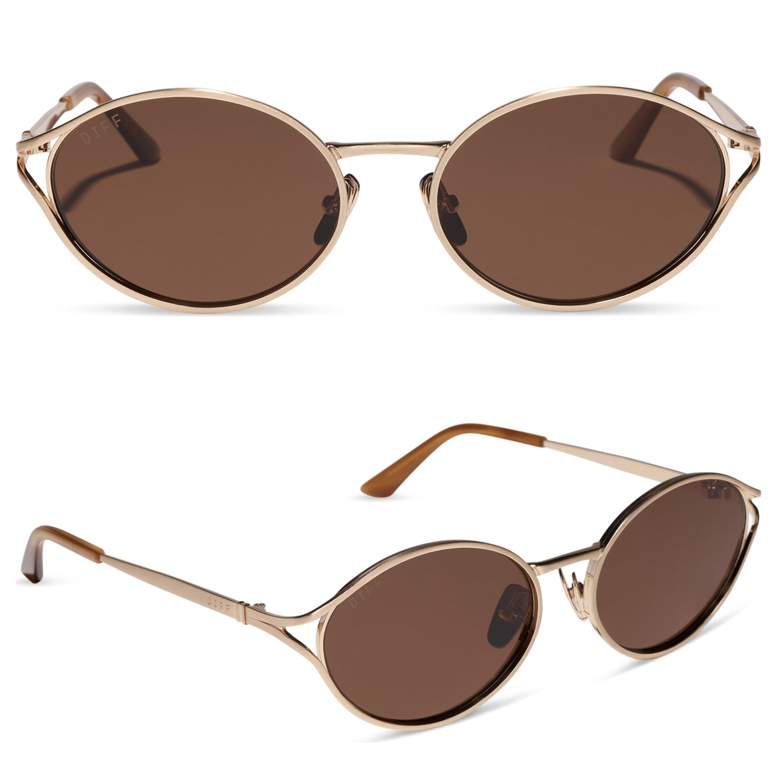 DIFF Juliette Oval Polarized Sunglasses