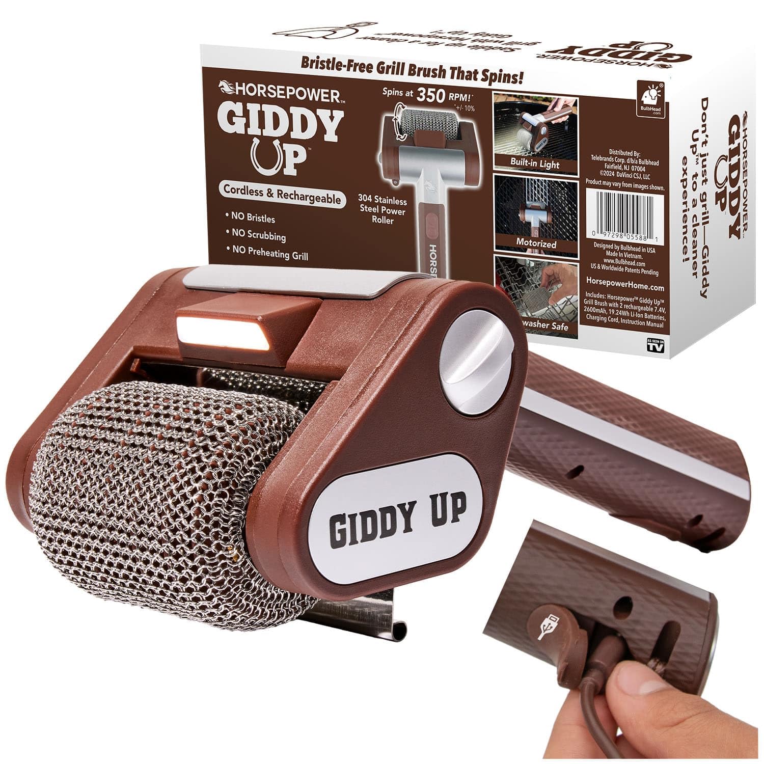 Horsepower Giddy Up Bristle-Free Grill Brush