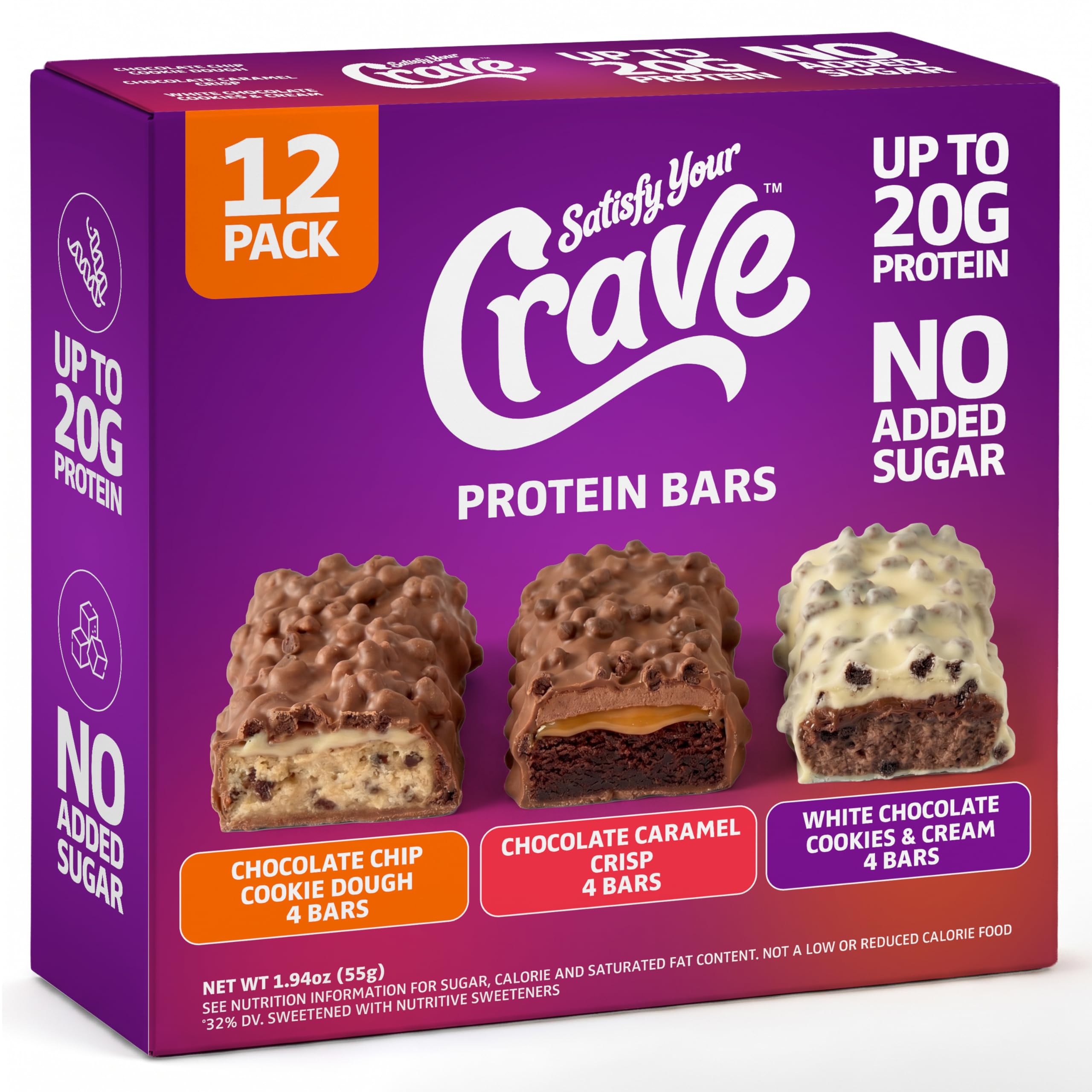 Satisfy Your Crave Protein Bars Variety Pack