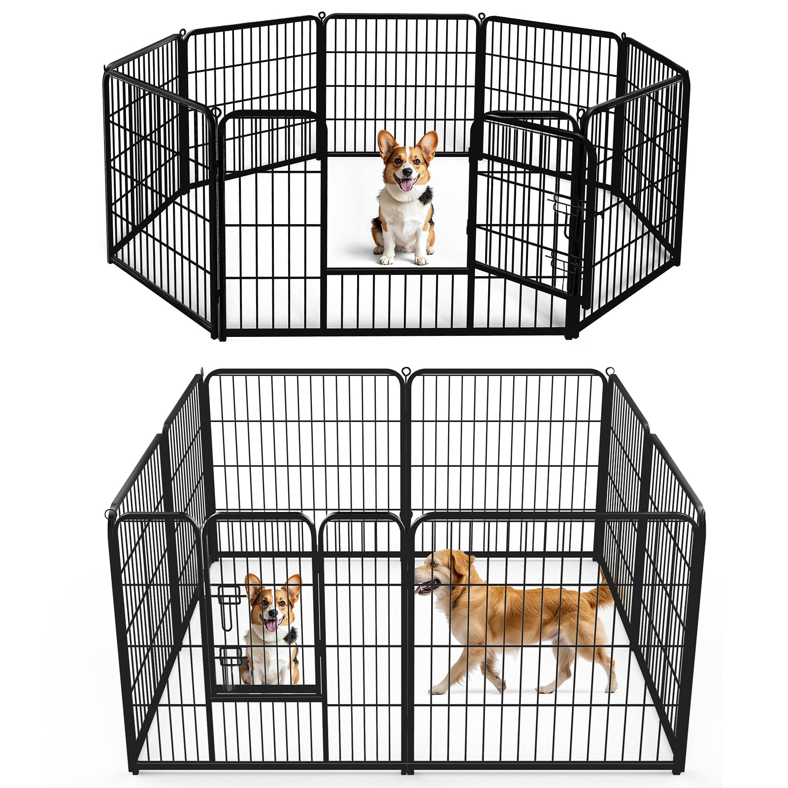 DUMOS Dog Playpen Indoor Metal Fence