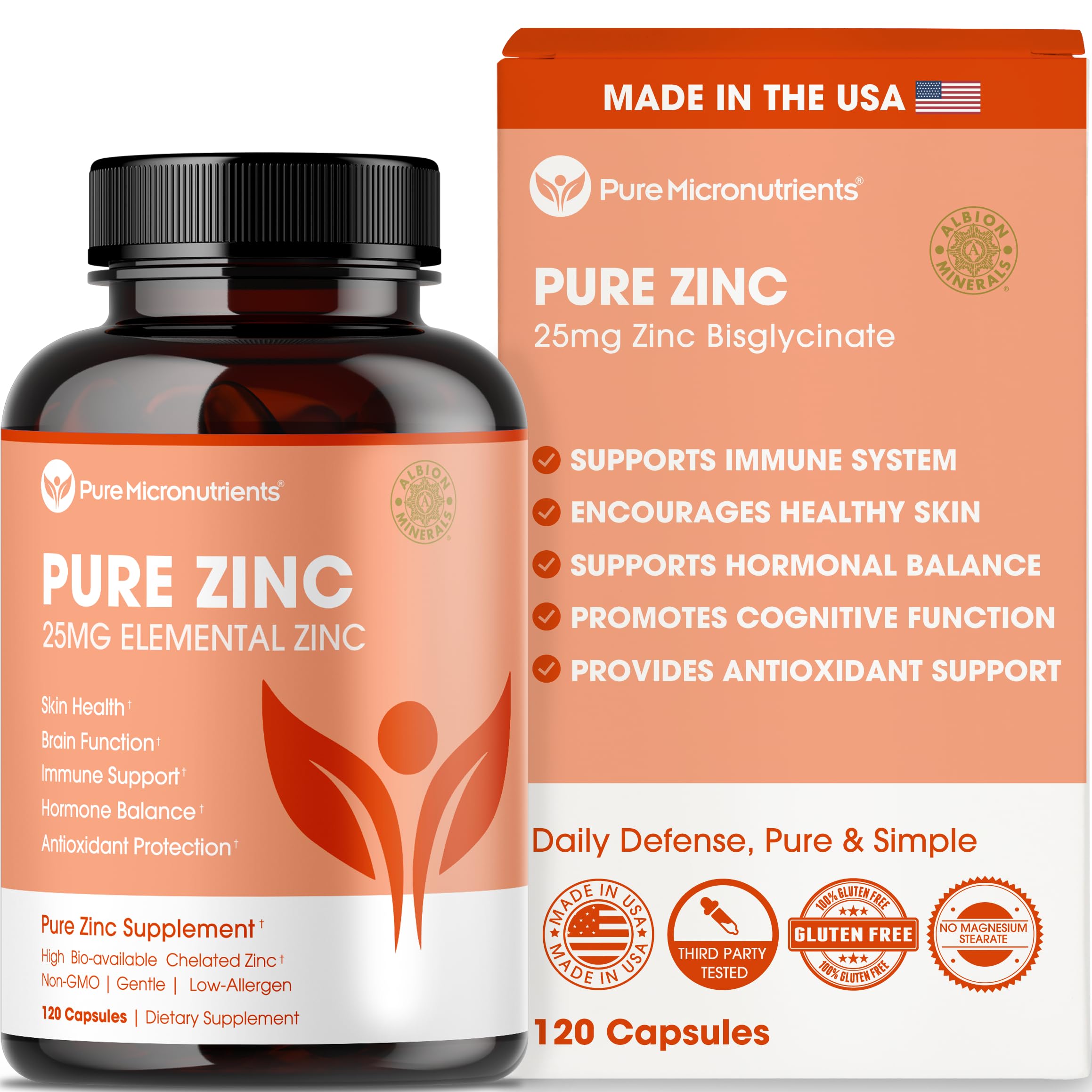 Pure Zinc Glycinate Supplement 25mg
