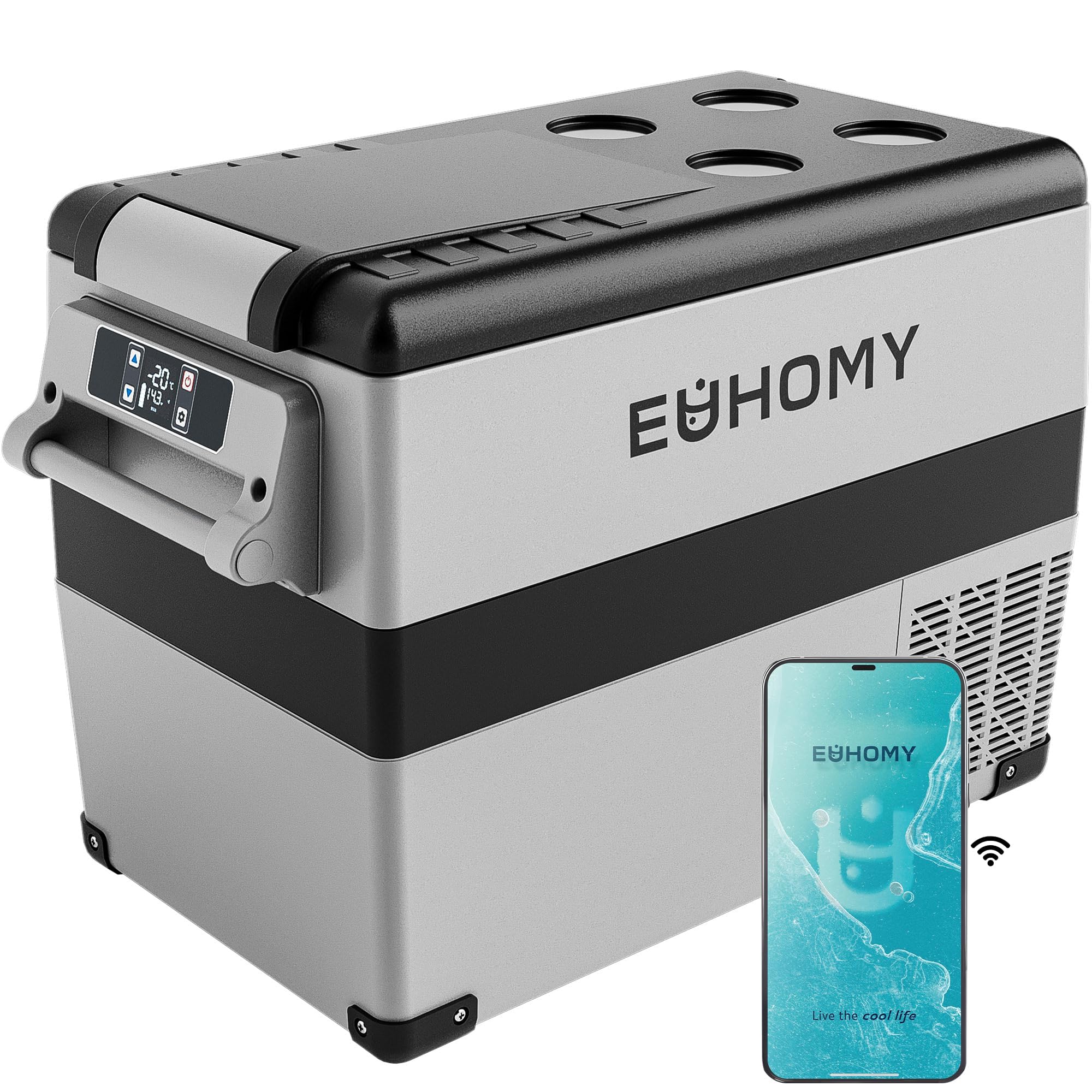 EUHOMY 12 Volt Portable Refrigerator 48QT