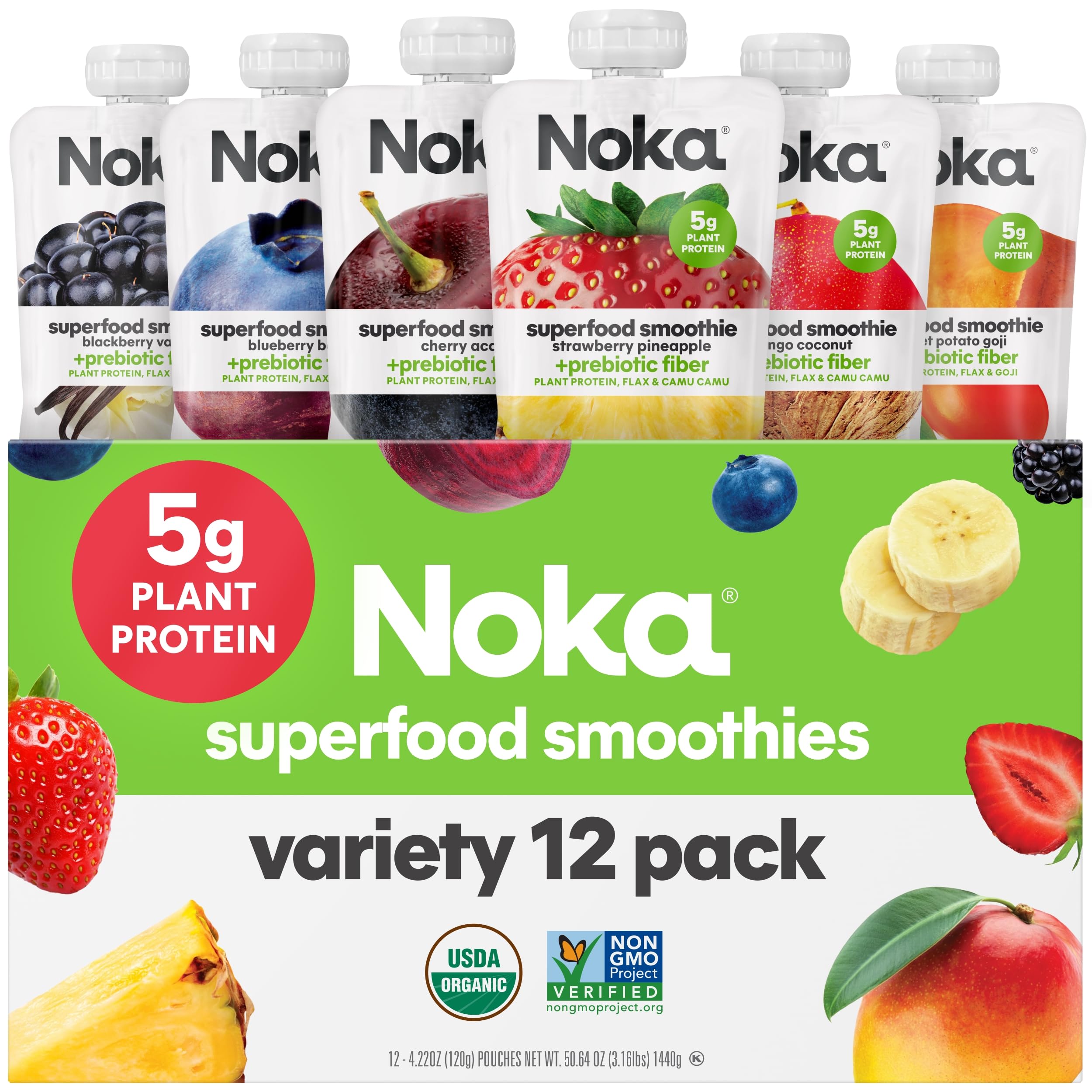 Noka Superfood Fruit Smoothie Variety Pack