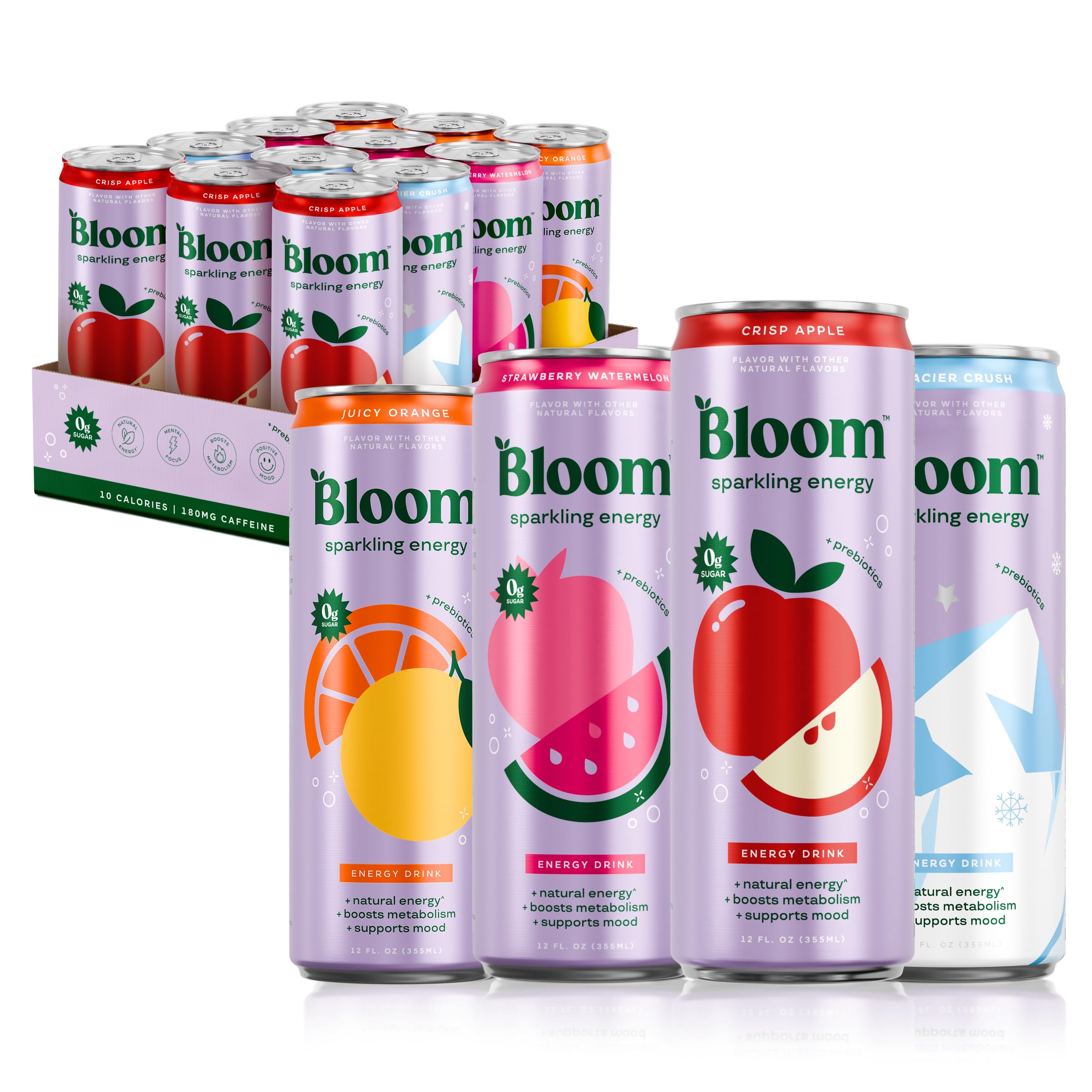 Bloom Nutrition Sparkling Energy Drink Variety Pack