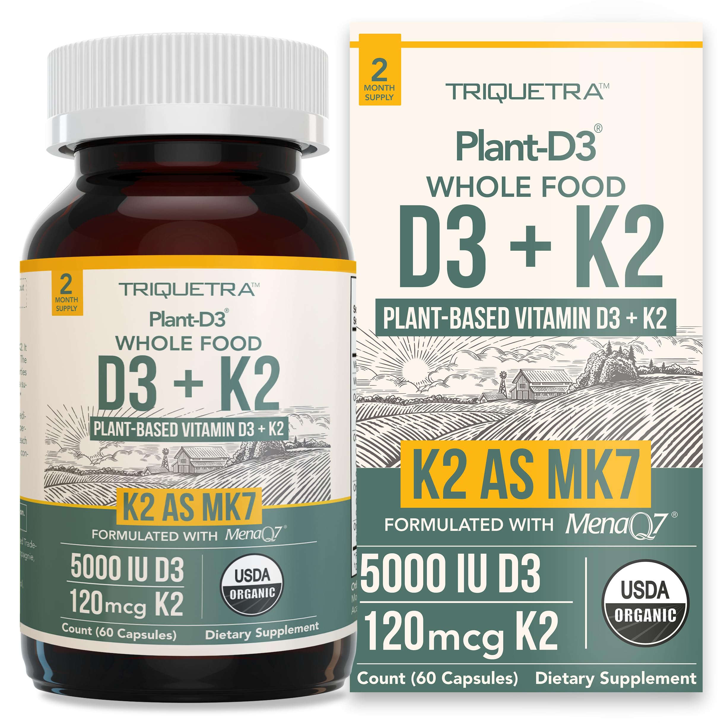 Triquetra Health Organic Plant D3 + K2